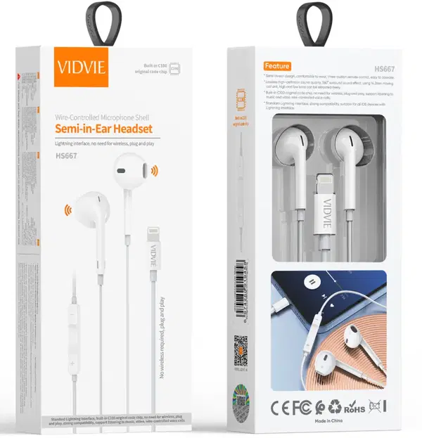 سماعة VIDVIE 667 مشط ايفون. مباشر اصلي Image 1 Preview