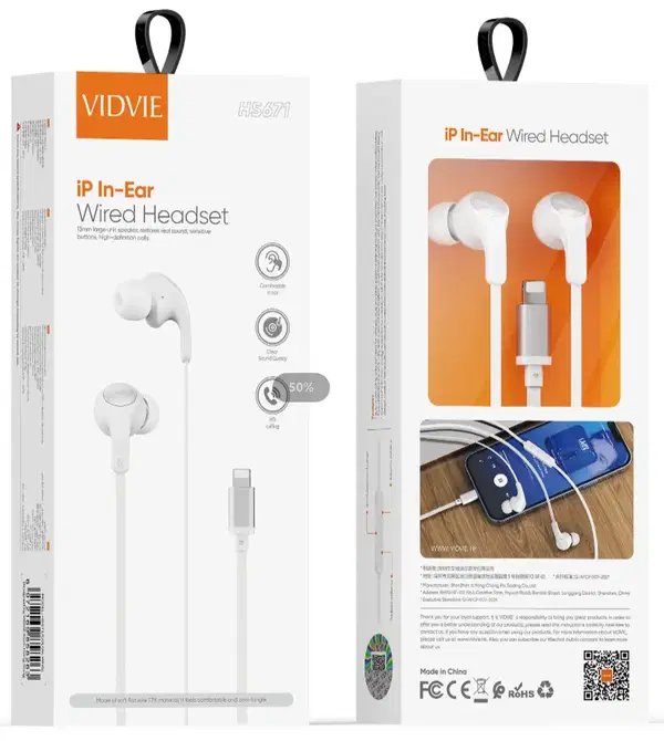 سماعة مشط ايفون VIDVIE 671 مباشر بدون بلوتوث Image 1 Preview