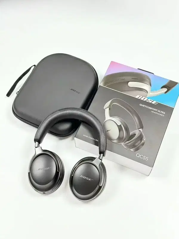 سماعة طاك بلوتوث QC55 مع حقيبة جلد Image 4 Preview