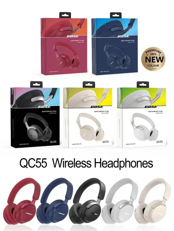 سماعة طاك بلوتوث QC55 مع حقيبة جلد Image 9 Preview