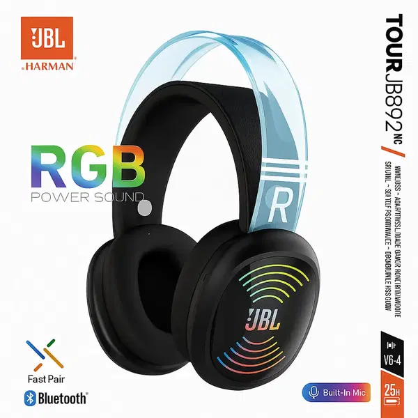 سماعة طاك بلوتوث الوان RGB JBL 892 Image 2 Preview