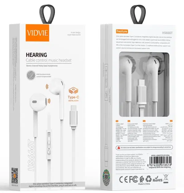 سماعة تايب سي VIDVIE 666 Image 1 Preview
