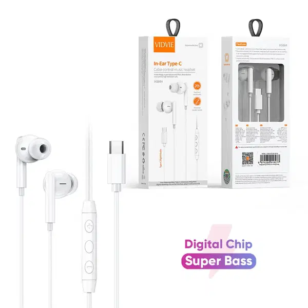 سماعة تايب سي اصلي VIDVIE HS664 Image 1 Preview
