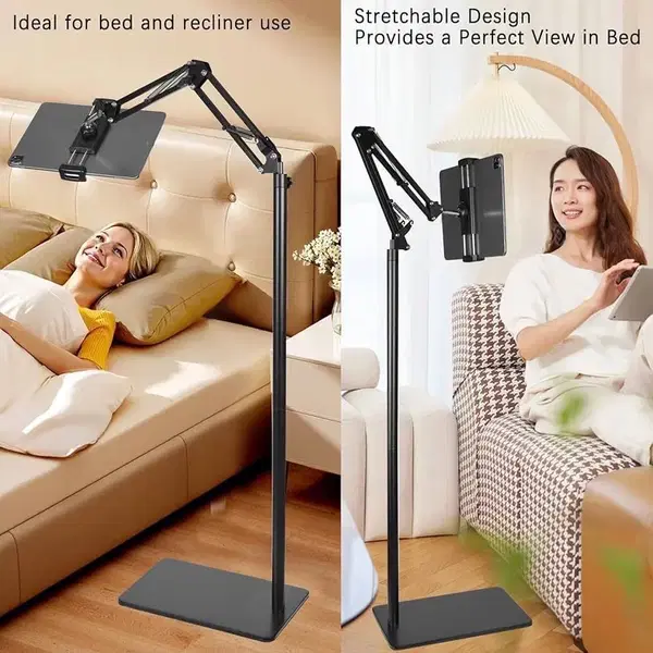 ستاند ايباد ارضي طويل ارتفاع 1.75m حديد بالكامل Image 1 Preview