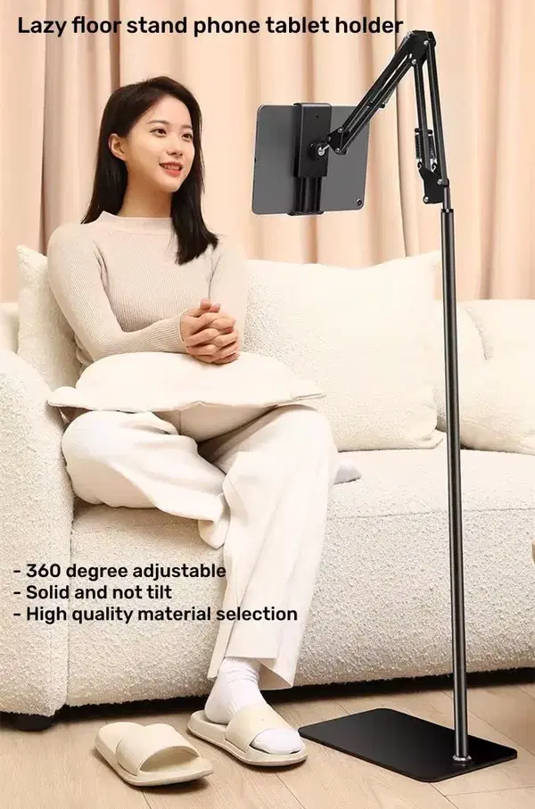 ستاند ايباد ارضي طويل ارتفاع 1.75m حديد بالكامل Image 2 Preview