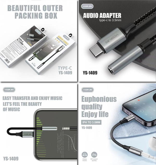 توصالة تايب سي YS-1409 اصلي مباشر Image 1 Preview