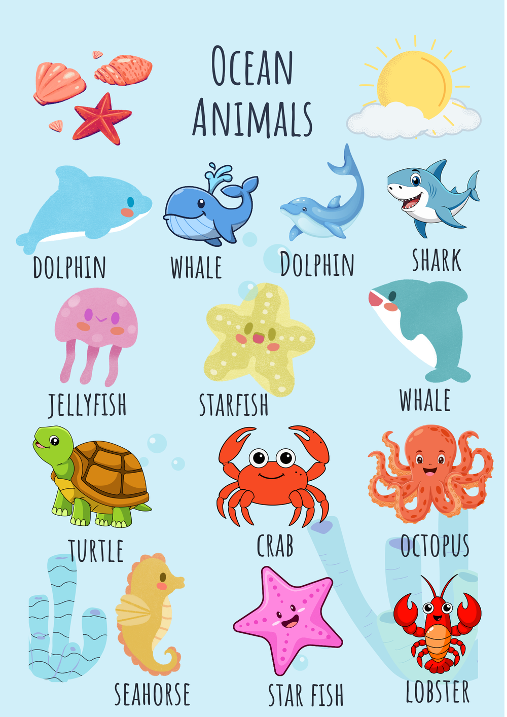 حيوانات البحر 🐳🦈🦀 Preview Image