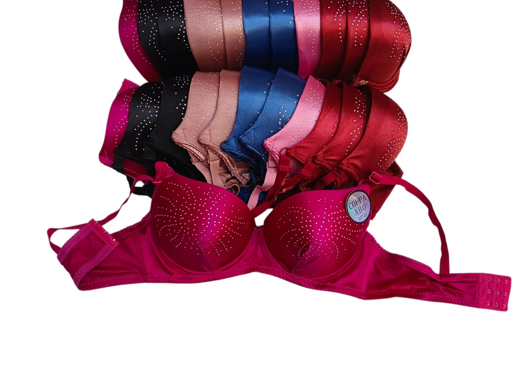 درزن ستيان دبل اسفنج شبح ستن شذر قياس 52-58 Preview Image