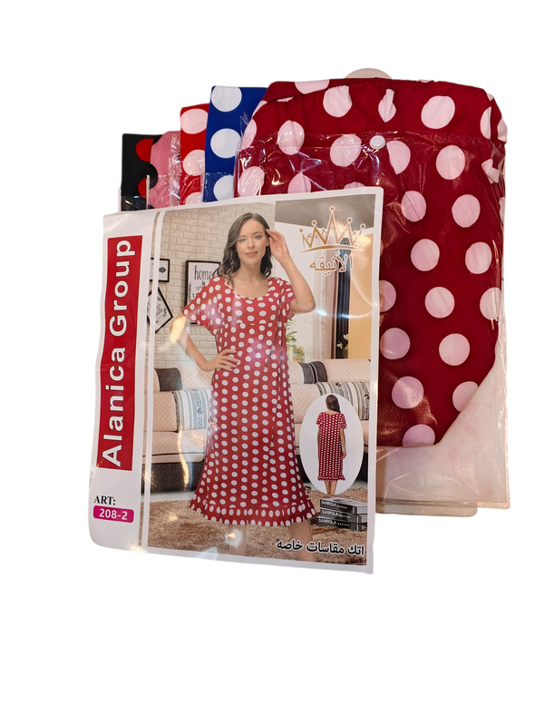 نص درزن دشداشة منقطة نص ردن زبده Image 1 Preview