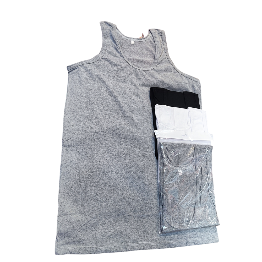 نص درزن فانيلة رجالي كل قطعة بكيس قطن Preview Image