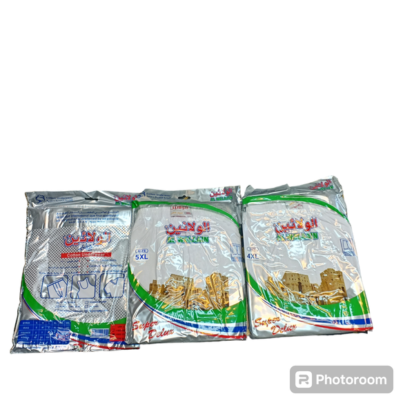 نص درزن شورت ابيض حجم خاص الولائين 5XL.4XL Image 1 Preview