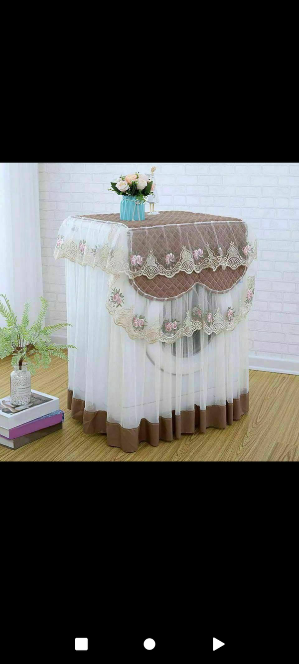 كفر غساله اتوماتيك دانتيل شيفون Image 3 Preview