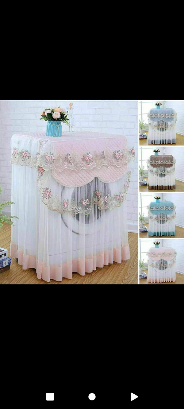 كفر غساله اتوماتيك دانتيل شيفون Image 2 Preview
