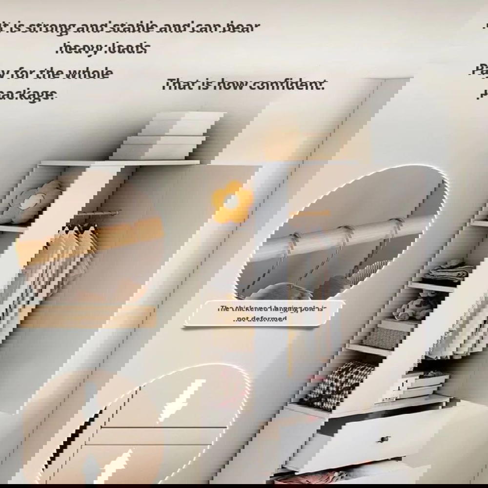 خزانة ملابس مع رفوف جانبية وجوارير بشكل رائع جدا  Preview Image