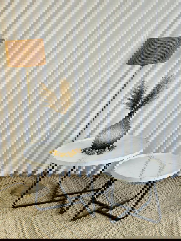 طاولة وسط قطعتين خشب صح و حديد تقيل قطر الكبيرة 70 قطر الصغيرة 50بعدة ألوان مميزة Image 3 Preview