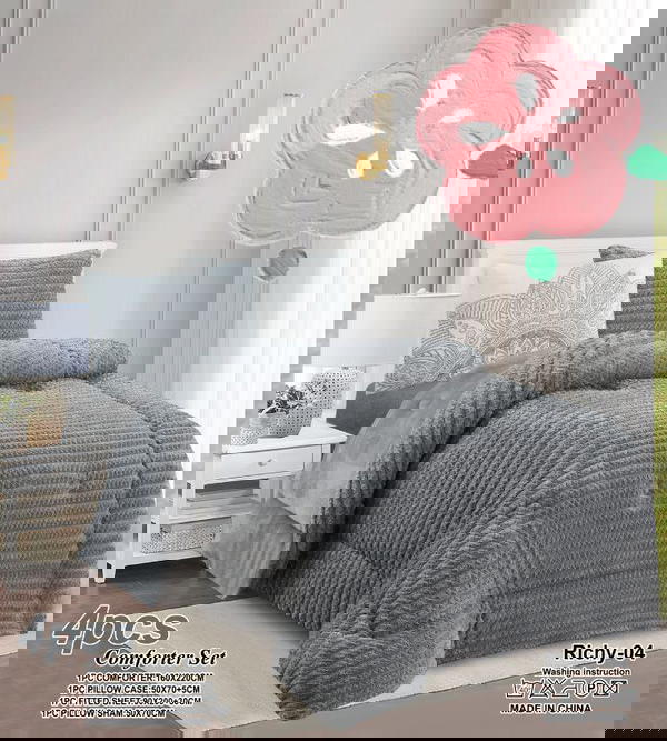 طقم سرير فاخر 4 قطع - RICHY Collection! 🌟راحة × فخامة × ألوان راقية! 😍 Image 1 Preview