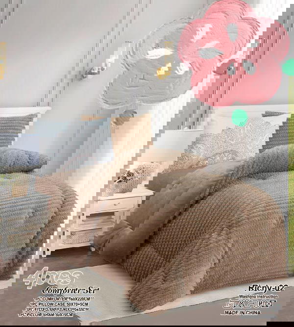 طقم سرير فاخر 4 قطع - RICHY Collection! 🌟راحة × فخامة × ألوان راقية! 😍 Image 2 Preview