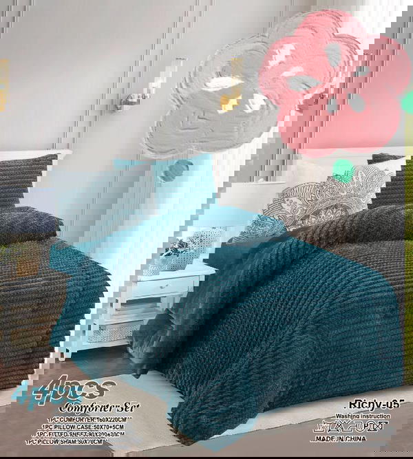 طقم سرير فاخر 4 قطع - RICHY Collection! 🌟راحة × فخامة × ألوان راقية! 😍 Image 3 Preview