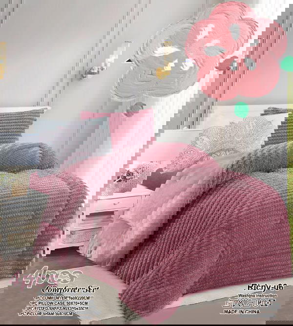 طقم سرير فاخر 4 قطع - RICHY Collection! 🌟راحة × فخامة × ألوان راقية! 😍 Image 5 Preview