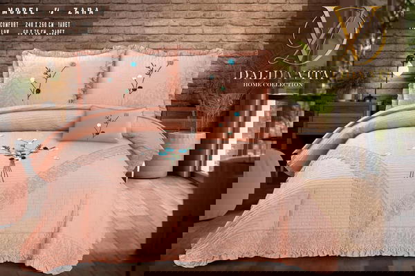 كوفرتة كبير هاند كابوتنية بحشو فايبر حرارى موديل زارا من داليدا فيتا  Image 3 Preview