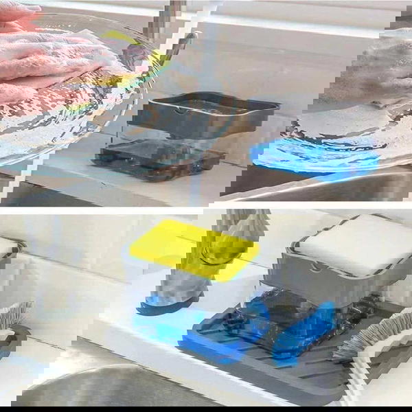 دسبنسر صابون مواعين ضغط + أسفنجة Image 3 Preview