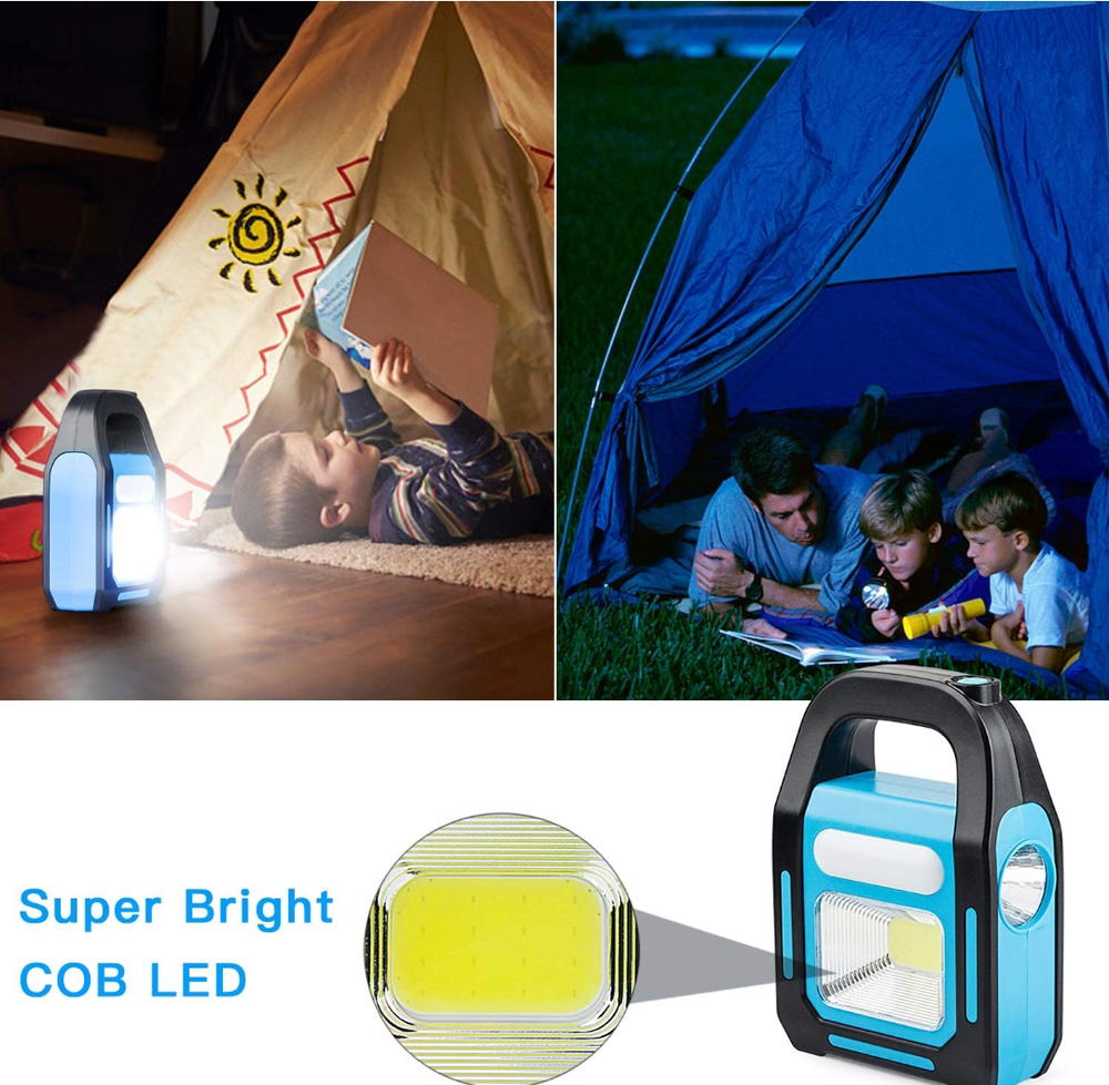 كشاف تخييم شمسي USB ‏3 في 1 LED COB الاكثر سطوعا وقابل للشحن من تانسورين Preview Image