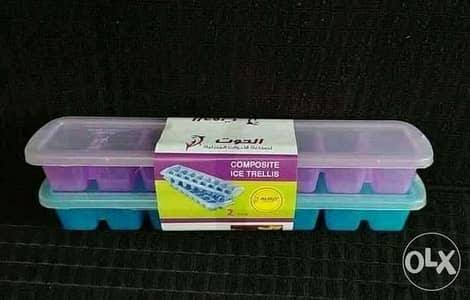 2 قالب ثلج بلاستيك بالغطاء Preview Image
