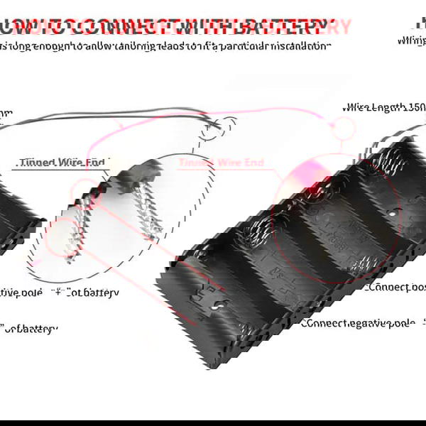هولدر بطاريه حجم 18650 4p يخرج من المنتج اسلاك عدد2 حار+بارد Image 1 Preview