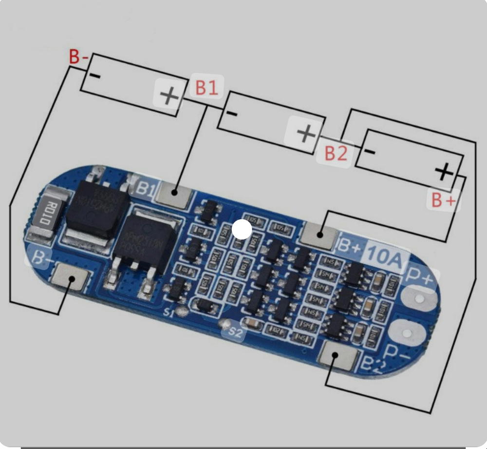 BMS 3S 10A 11.1v/12.6v 18650 Preview Image
