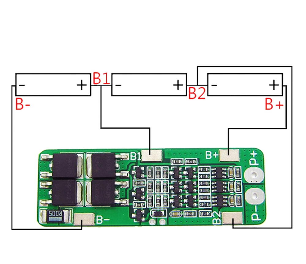 BMS 3S 15A 11.1v/12.6v 18650 Preview Image