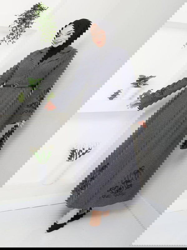 دريس طويل 4زراير بحزام Image 1 Preview