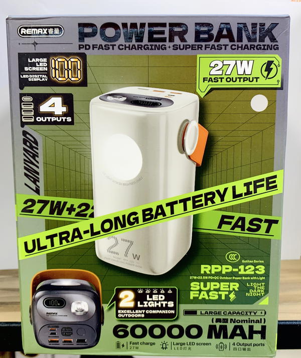 بور Remax R-123. 60000mah PD27w Image 3 Preview