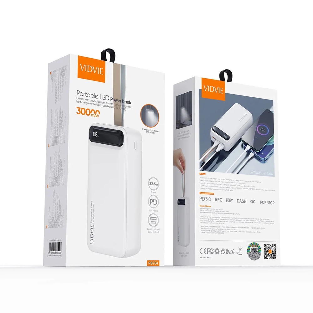 بور بنك VIDVIE 764 30000mah PD20w Preview Image