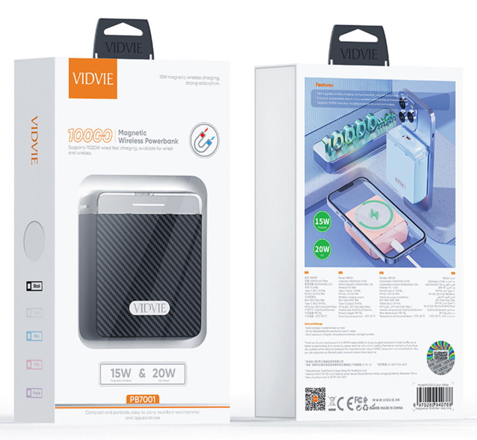 بور بنك وايرلس VIDVIE 7001 PD20w 10000mah Preview Image