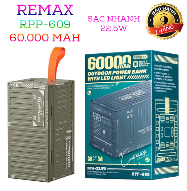 بور ريماكس R-609 60000mah PD20w Image 4 Preview