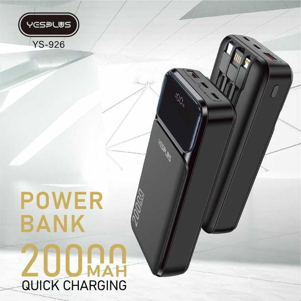 بور بنك YS-926 20000mah PD20w مع كيبلات شحن Image 1 Preview