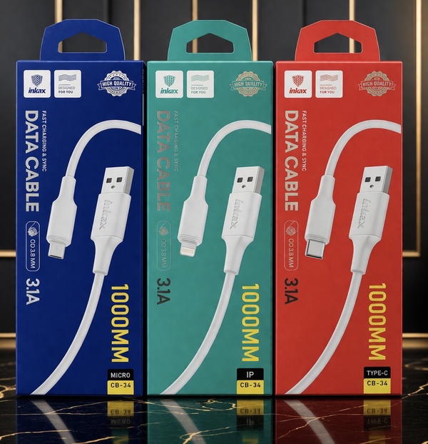 كيبل INKAX CB-34 3.1A ايفون كلكسي تايب سي Image 1 Preview