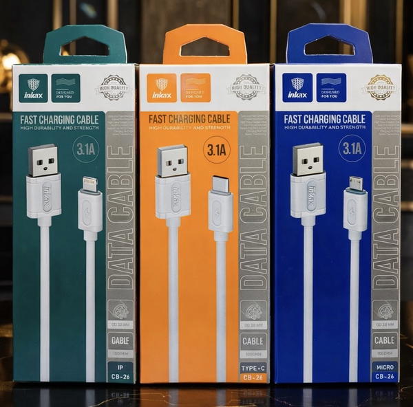 كيبل 3.1A INKAX CB-26 ايفون كلكسي تايب سي Image 1 Preview