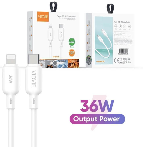 كيبل ايفون جلاتين PD VIDVIE 4059 36w Image 1 Preview