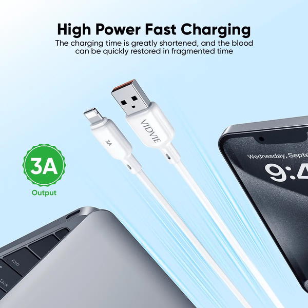 كيبل ايفون جلاتين مرن VIDVIE 4059USB Image 3 Preview