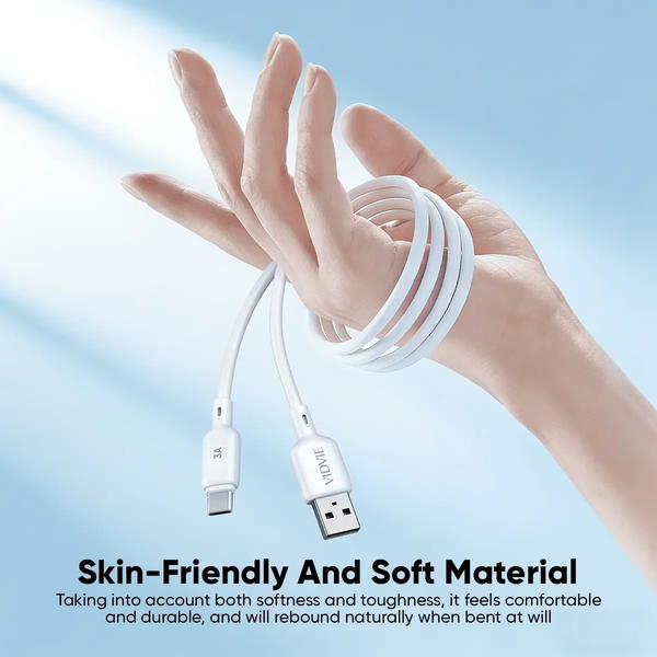 كيبل تايب سي جلاتين مرن VIDVIE 4059USB Image 3 Preview