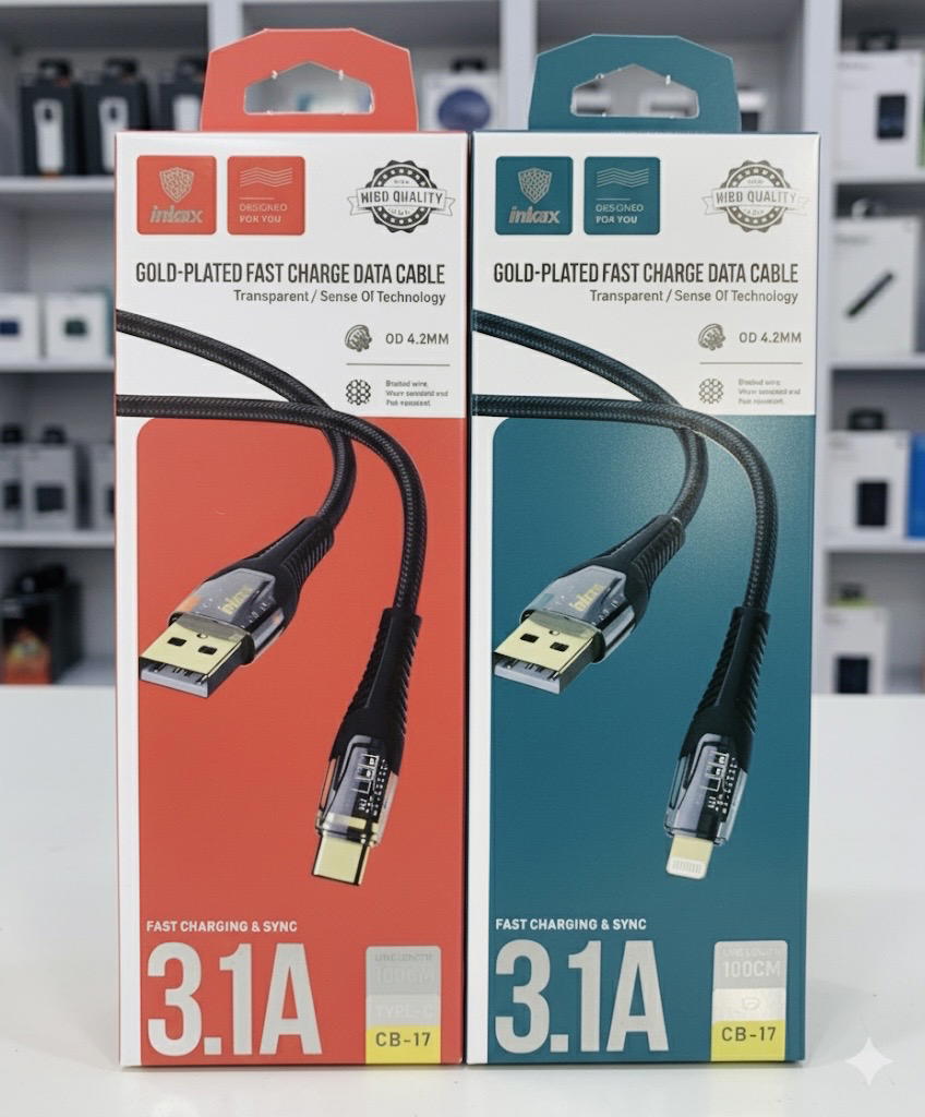 كيبل 3.1A INKAX CB-17 ايفون+تايب سي Preview Image