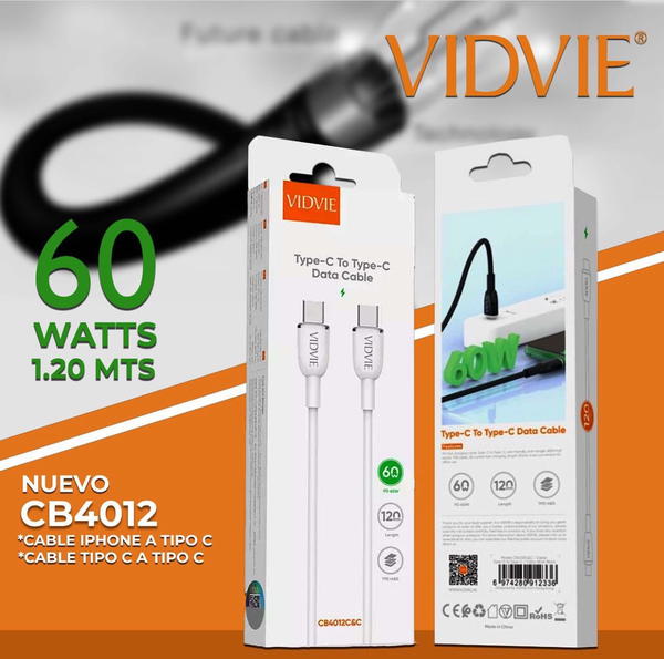 كيبل VIDVIE 4012 PD تايب سي Image 1 Preview