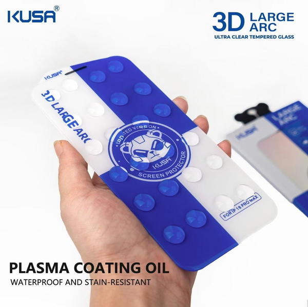 لاصق ايفون شفاف بالكامل مع فلتر سماعة ماركة KUSA Image 4 Preview