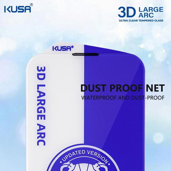 لاصق ايفون شفاف بالكامل مع فلتر سماعة ماركة KUSA Image 6 Preview