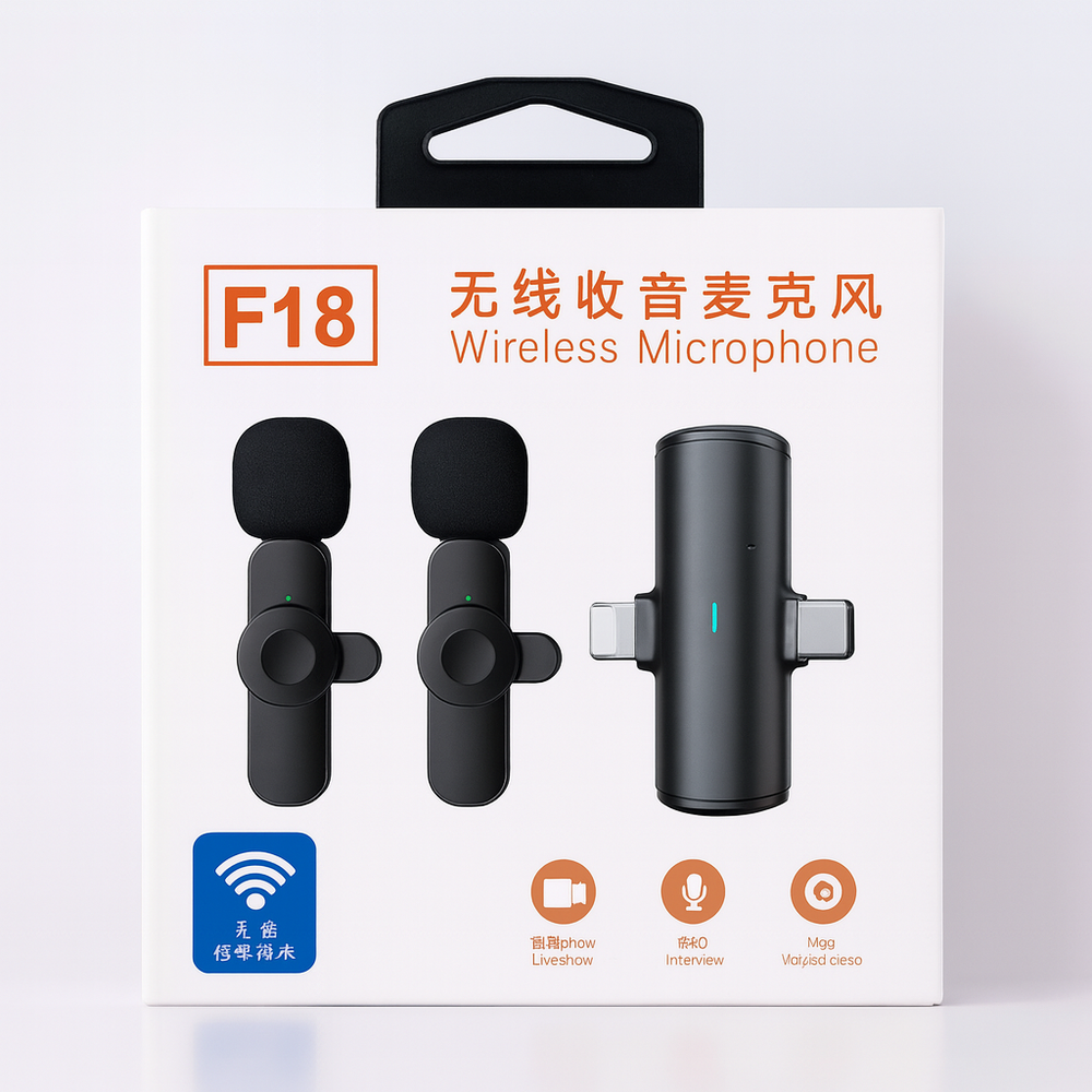 نك مايك اصلي F18 وايرلس للايفون وتايب سي Preview Image