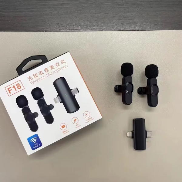 نك مايك اصلي F18 وايرلس للايفون وتايب سي Image 3 Preview