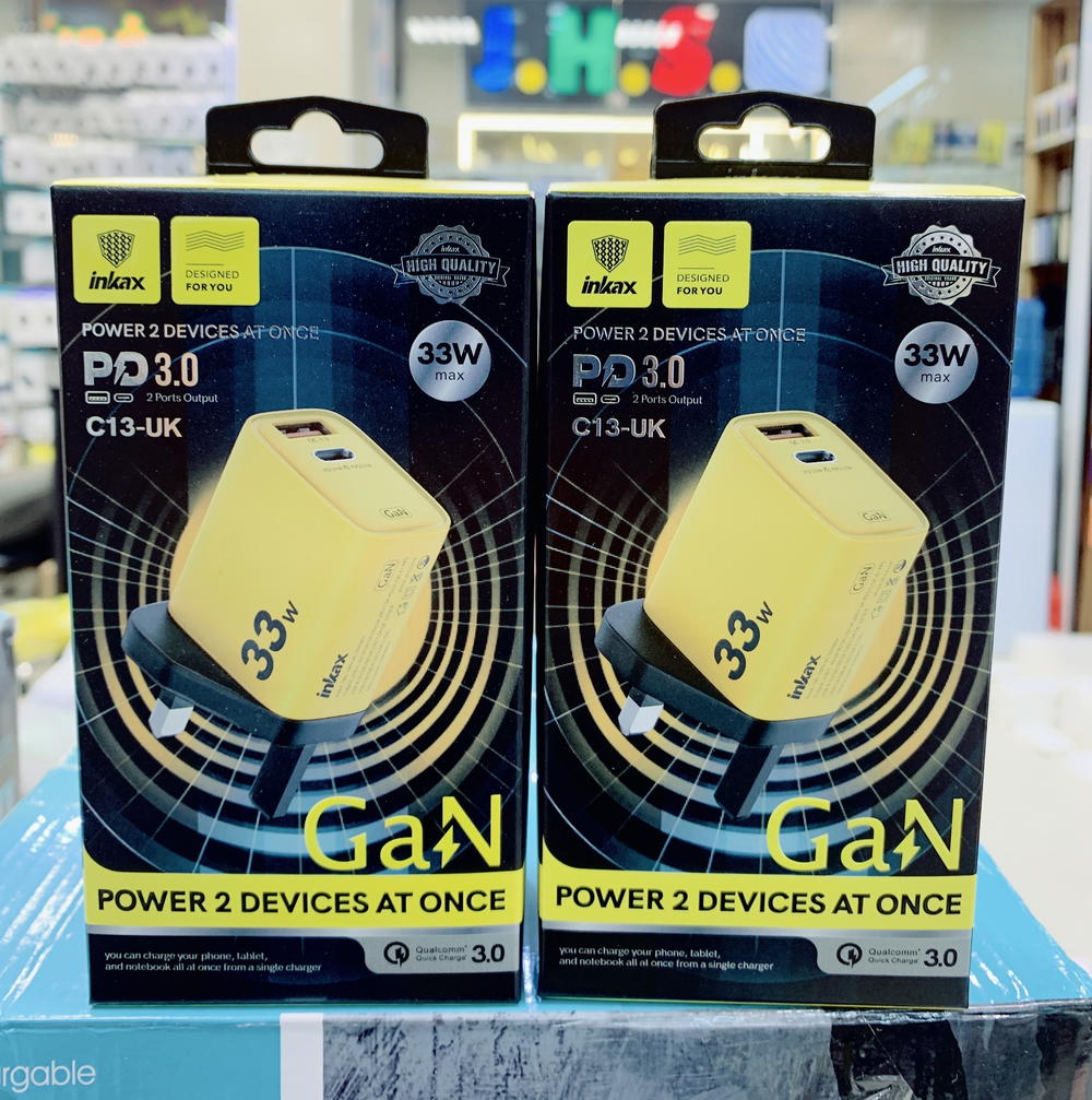 راس شاحن INKAX C13-UK PD33 W GAN Preview Image