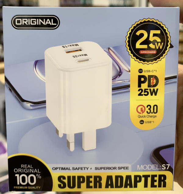 راس شاحن PD25W PD+USB Image 1 Preview