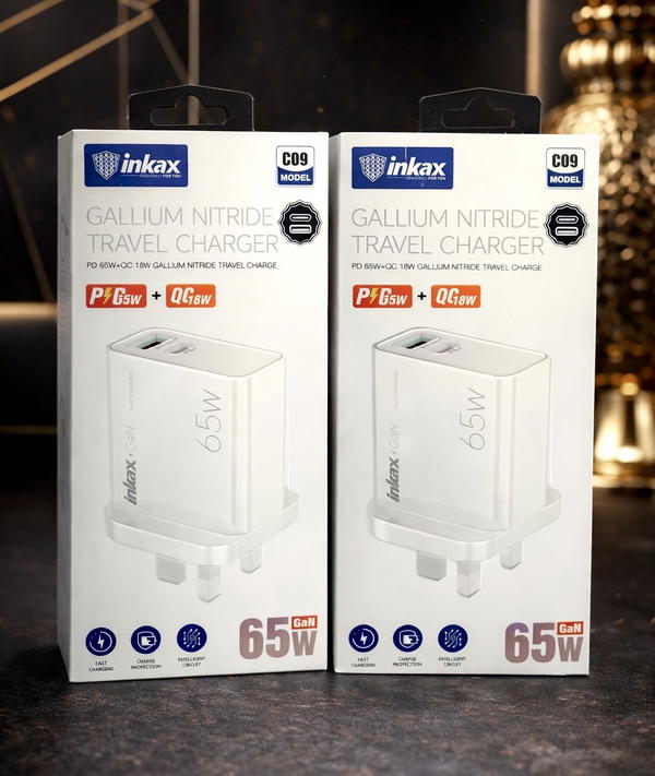 راس شاحن INKAX C09-UK PD65W GAN Image 1 Preview